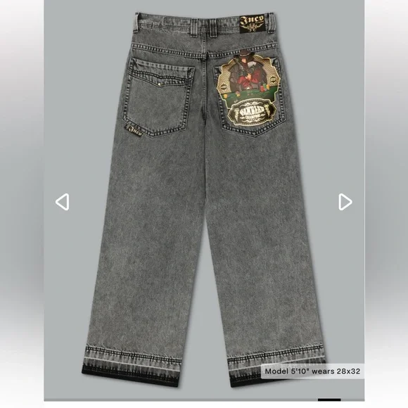 JNCO | Gambler Jeans Black Vintage Wide-leg Baggy | 23” Opening | 28 x 30 New - Picture 7 of 16